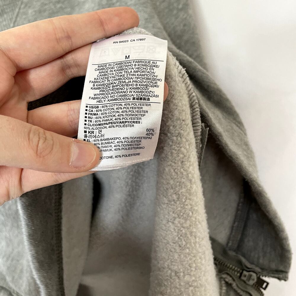 Banana Republic oversized gray crewneck sweater hello fleece pullover women's M - Picture 5 of 7